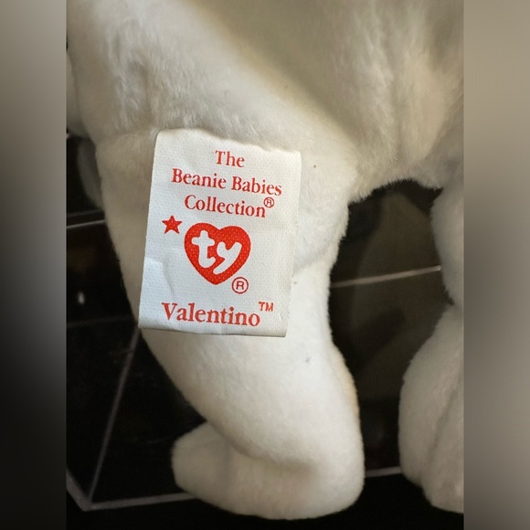 Rare Valentino Beanie Baby with black eyes and brown nose - Picture 2 of 7
